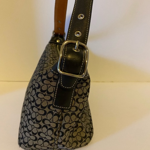 Vintage Coach circa 2000 small handbag black and gray - Picture 4 of 7
